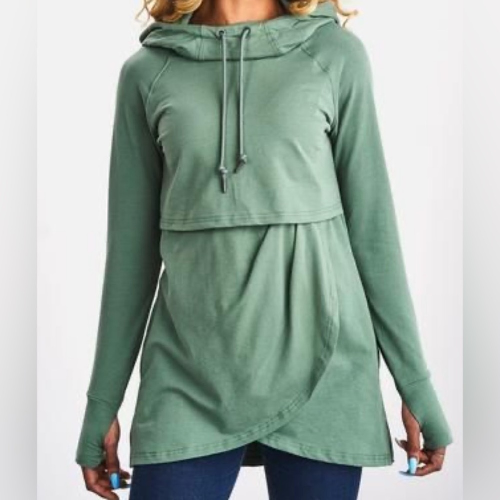 Latched Mama Green Hoodie Top